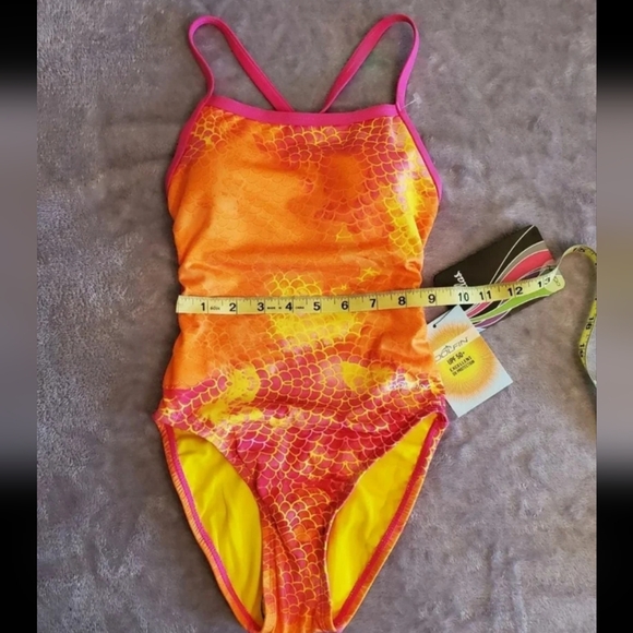 Orange and Pink Dolfin Swimsuit - Picture 5 of 7